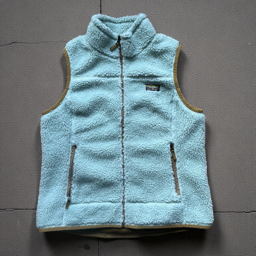 LL Bean Sky Blue Fleece Vest